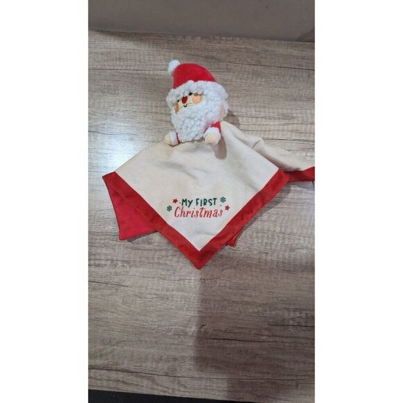 Pearhead InC Babys First Christmas Santa Lovey Blanket 12" Plush Holiday - Picture 5 of 8